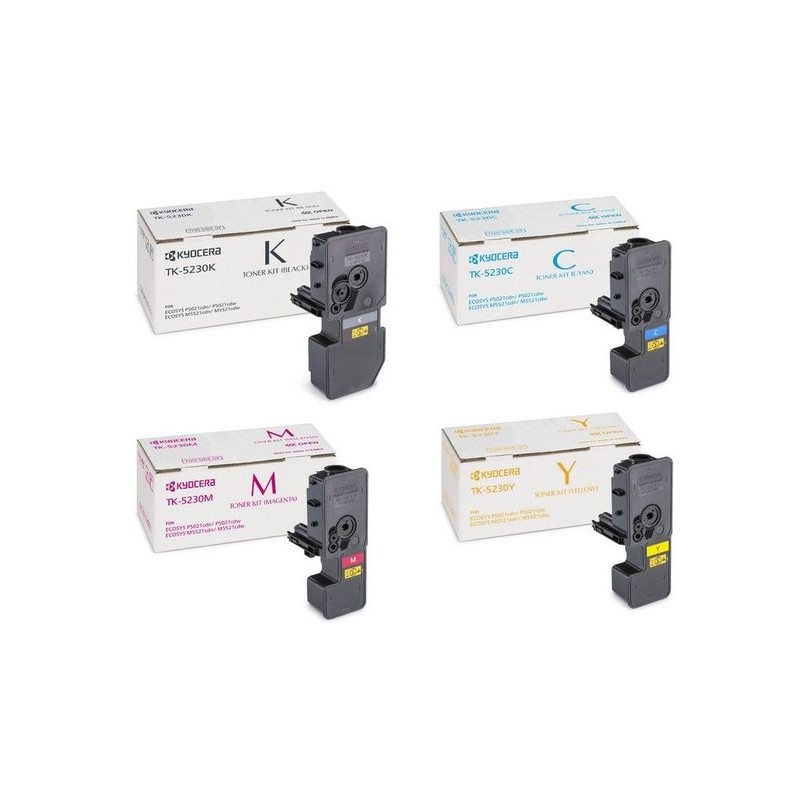 Kyocera Original TK-5230 Toner Bundle/Multipack (CMYK) Kyocera Original TK-5230 Toner Bundle/Multipack (CMYK)