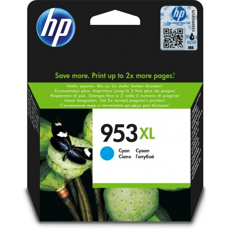 Original HP F6U16AE / 953 XL ink cartridge cyan