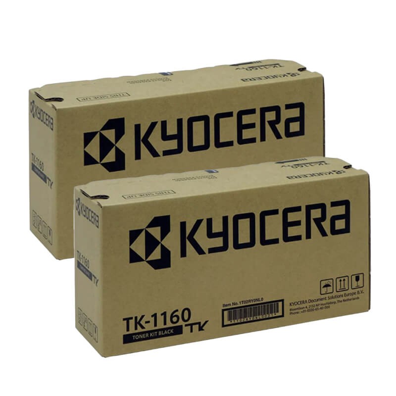 Kyocera Original TK-1160 Toner Black Double Pack (1T02RY0NL0)