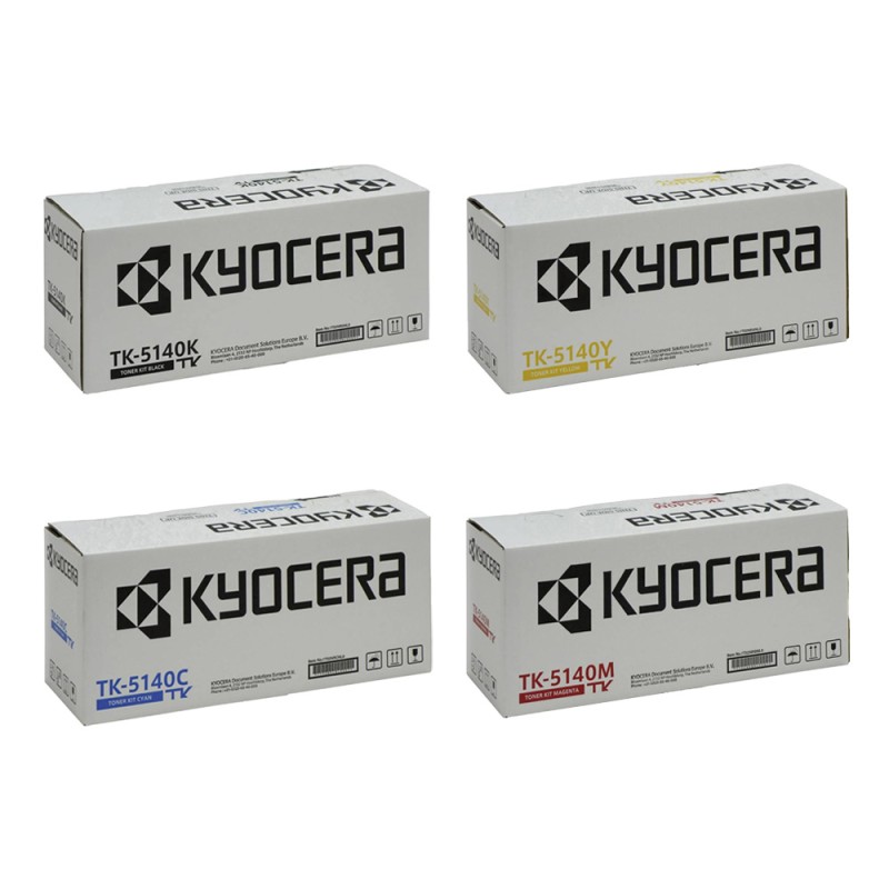 Kyocera Original TK-5140 Toner Sparset/Multipack (Schwarz, Gelb, Cyan, Magenta) Kyocera Original TK-5140 Toner Sparset/Multipack (Schwarz, Gelb, Cyan, Magenta)