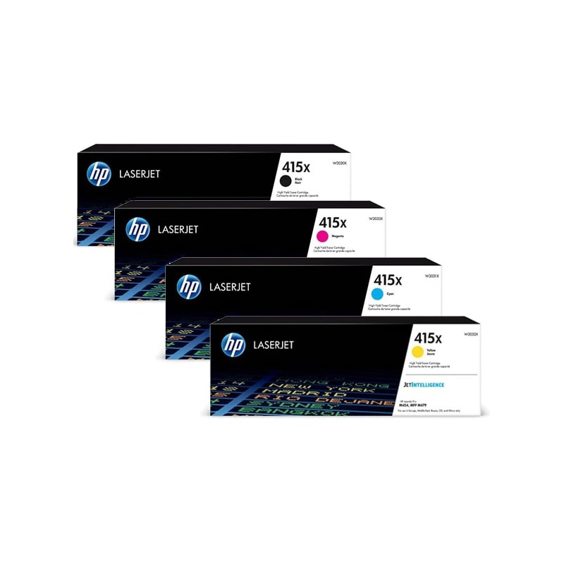 HP Original 415X Toner - 4er Multipack (W2031X, W2033X, W2032X, W2030X) HP Original 415X Toner - 4er Multipack (W2031X, W2033X, W2032X, W2030X)