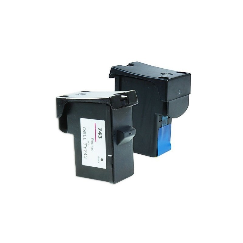 Compatible Dell 7Y743 + 7Y745 ink double pack (BK+CMY) Compatible Dell 7Y743 + 7Y745 ink double pack (BK+CMY)
