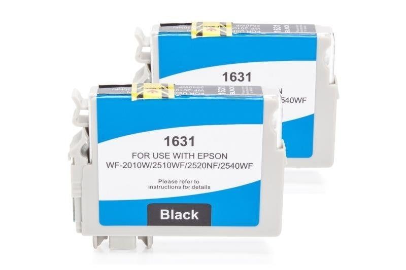Alternativ zu Epson C13T16314010 / C13T16314012 / T1631 Tinte Doppelpack Black