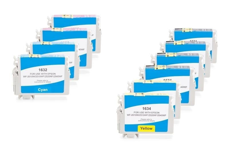 Alternativ zu Epson C13T16364010 / C13T16364012 / T1636 Tinten Multipack (C,M,Y,K) 10 Stück